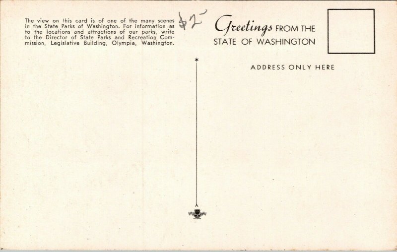 Vtg Washington WA Deep Lake Sun Lakes State Park Grant County 1940s Postcard