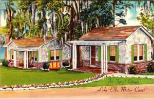 Tallahassee, FL Florida  LAKE ELLA MOTOR COURT Roadside Motel  ca1940's Postcard