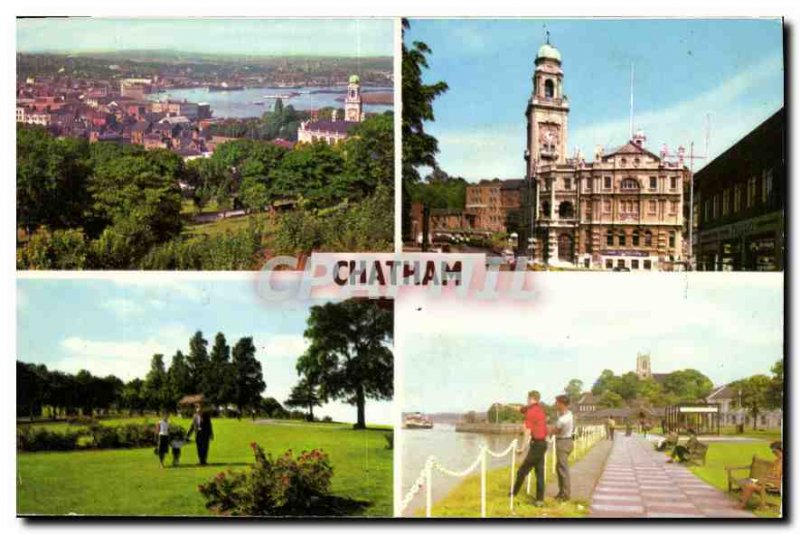 Modern Postcard Chatham General View Town Hall