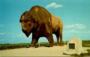 North Dakota Jamestown World's Largest Buffalo Erected 1959 By Chamber O...