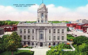 Jasper County Court House, Newton Iowa Vintage Postcard F11