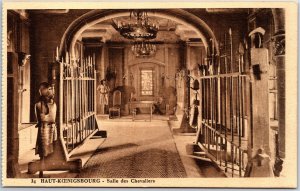 VINTAGE POSTCARD THE HALL OF THE KNIGHTS AT HAUT KOENIGSBOURG ALSACE FRANCE