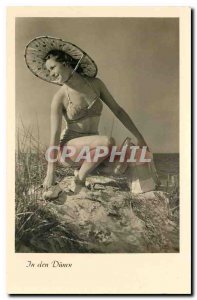 Modern Postcard Nude Woman In den erotic Dunen