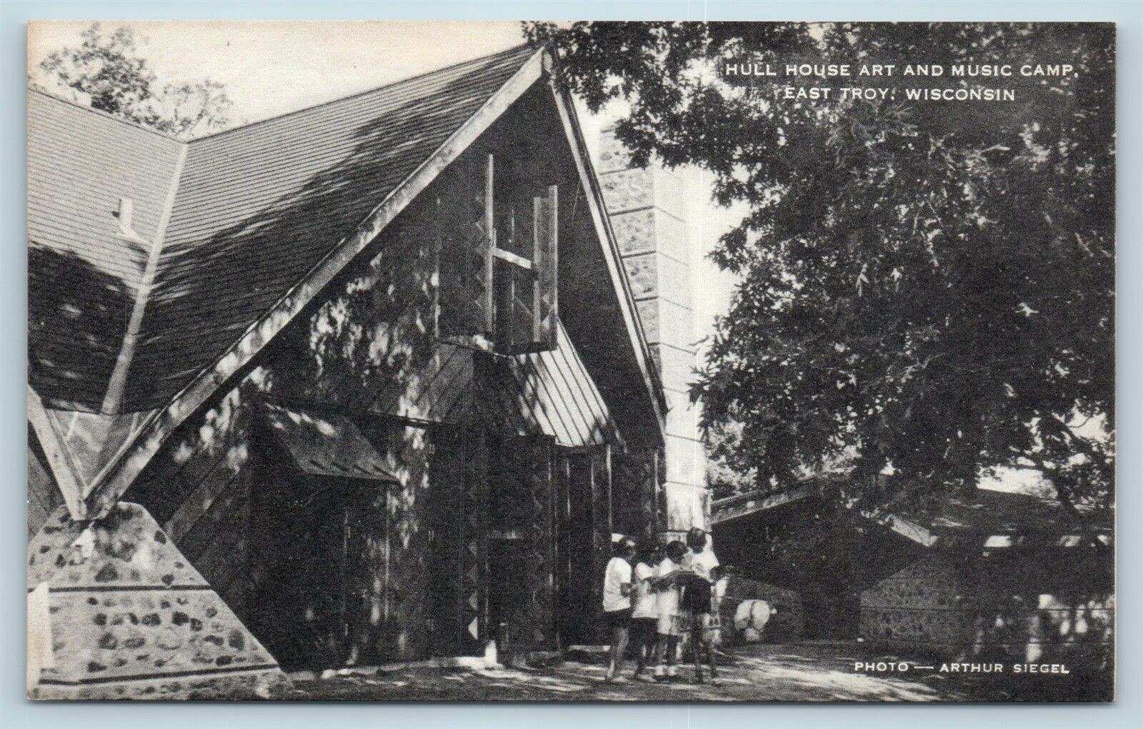 Postcard WI East Troy Hull House Art and Music Camp Vintage Linen K21