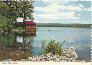 Unknown Location Postcards - Crystal Clear Waters - With Log Cabin - Ref ZZ4968