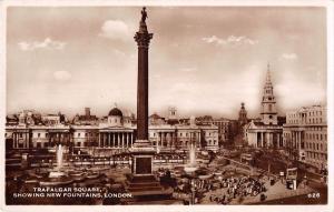 uk30120 new fountains trafalgar square london real photo uk