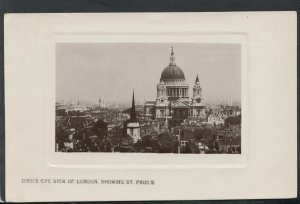 London Postcard - Bird's Eye View of London, Showing St Paul's  RS20712