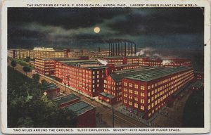 The Factories Of The S.F. Goodrich Co. Akron Ohio Vintage Postcard C132