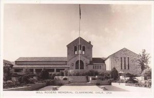 Oklahoma Claremore Will Rogers Memorial Real Photo RPPC