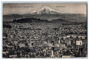 1909 Bird's-Eye View Of Portland And Mt. Hood Oregon OR Posted Vintage Postcard