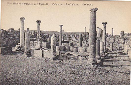 Tunisia Ruines Romaines de Timgad Maison aux Jardinieres