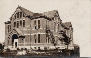 High School Ellsworth WI Wisconsin #1908 BH Dingman Real Photo Postcard E87