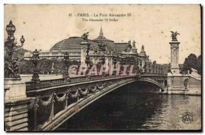 Old Postcard Paris Pont Alexandre III