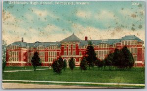 Portland Oregon c1910 Postcard Jefferson High School