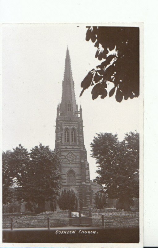Northamptonshire Postcard - Rushden Church - Ref 15288A