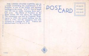 United States Capitol, Washington, D.C., Early Postcard, unused