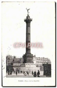 Old Postcard Paris Bastille Square