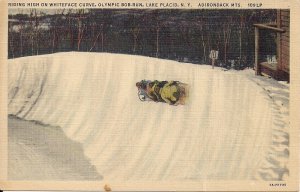 Lake Placid NY, Olympic Bobsled Run, Teich Linen Post 1932, Winter Sports