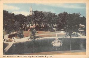 Cap De la Madeleine Quebec Canada Artificial Lake Antique Postcard K94512