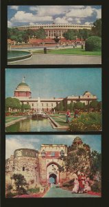 Lot of 3 1960's New Delhi India Buildings Color Postcards Unposted