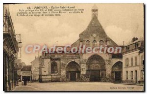 Old Postcard Provins Eglise Saint Ayoul