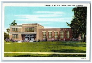 Pine Bluff Arkansas AR Postcard Library A.M. & N. College c1930's Unposted