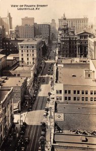 Louisville Kentucky Fourth Street Real Photo Vintage Postcard AA9124