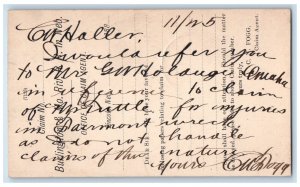 c1880's C.W. Haller CW Flogg Lincoln Omaha Nebraska NE Posted Postal Card