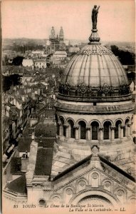 Basilique St-Martin, dome, city, cathedral, archite Postcard