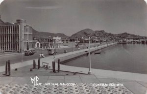 GUAYMAS SONORA MEXICO~VISTA AL MALECON~1950s REAL PHOTO POSTCARD