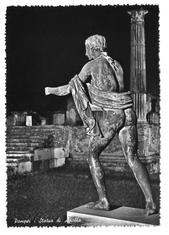 Italy Pompeii Art Statue of Apollo Glossy Photo 4X6 Postcard