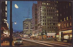 Hollywood and Vine,Hollywood,CA Postcard BIN