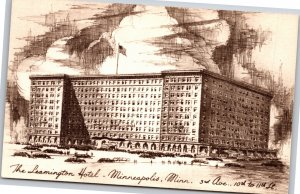 Minneapolis MN~The Leamington Hotel~Coffee Shop & Cafe~Artist Sketch~Vintage PC