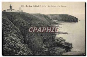 Old Postcard The Lighthouse Cap Frehel The rocks and caves