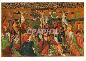 Postcard Modern High School by the Rhine 15th Century altarpiece from the old...