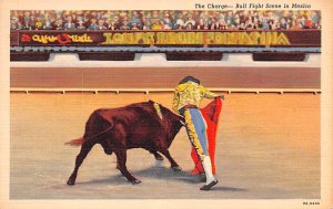 The Charge, Bull Fight Mexico Postcard