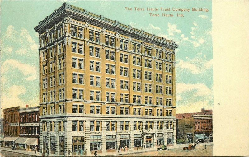 Vintage Postcard; Terre Haute Trust Co. Building, Terre Haute IN Vigo County 