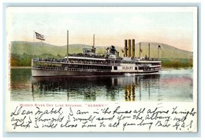 1905 Hudson River Day Line Steamer Albany Rhinebeck New York NY Postcard 