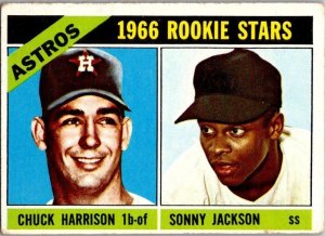 1966 Topps Baseball Card Chuck Harrison Sonny Jackson Houston Astros sk1944