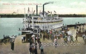 Excursion Steamer Ferry Boat, Ferries, Ship Peoria, Illinois, USA 1909 close ...