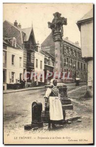 Old Postcard Le Treport has Treportaise Cross Gres Female Folklore