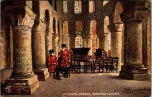 St John's Chapel, Tower of London Tuck's 7575 Vintage Postcard H10