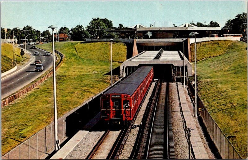 Trains Gloucester Train Emerging From Trainshed Eglinton West Station Toronto