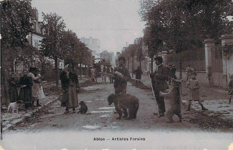 94 - Ablon - Artistes Forains, Montreurs d'Ours et de Singe, Bohémiens, Phot...