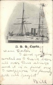 US Naval Ship USS TOPEKA Private Mailing Card Annapolis MD Cancel Postcard