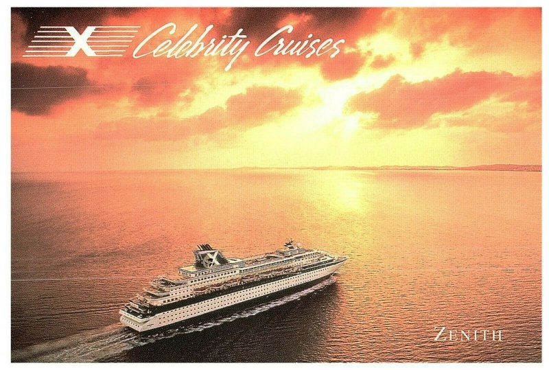 Karneval Cruises Zenith Kreuzfahrt Schiff Registered Liberia Postkarte