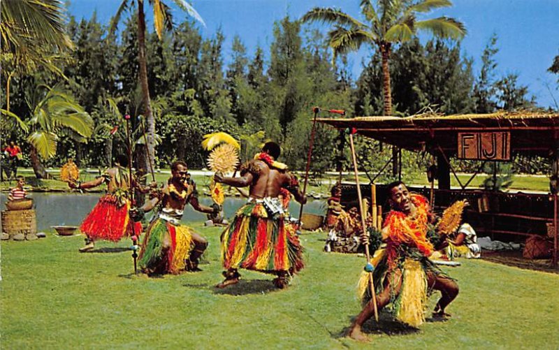 Fijian group doing authetic war dance Hawaii, USA 