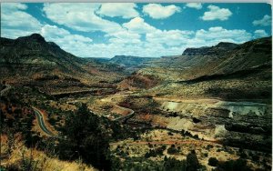Aerial View Postcard Salt River Canyon on Route 60 Arizona