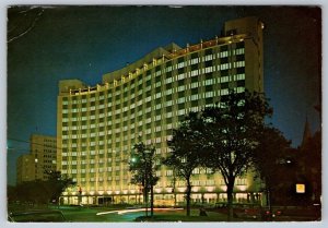 Saskatchewan Power Building, Night View, Regina Saskatchewan, 1970 Postcard