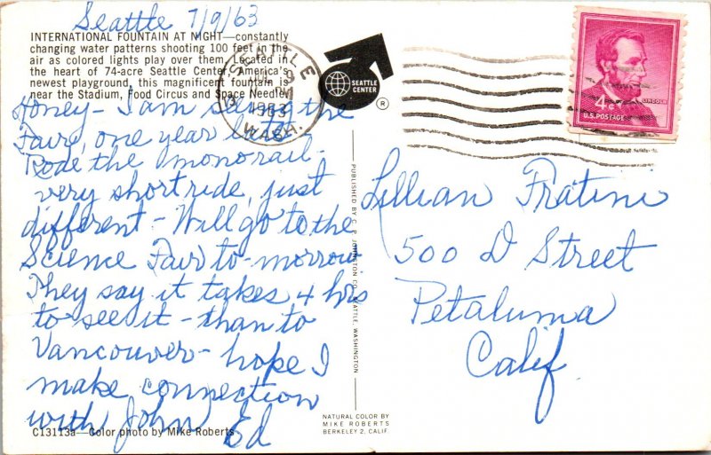 International Fountain at Night,Seattle,WA BIN